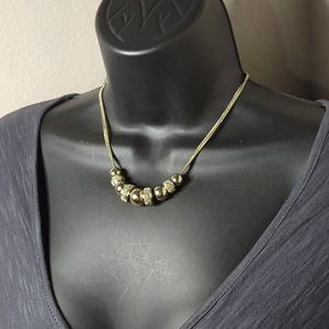 Napier Sliding Bead Necklace Adjustable 16.5 To 19 Inches Long